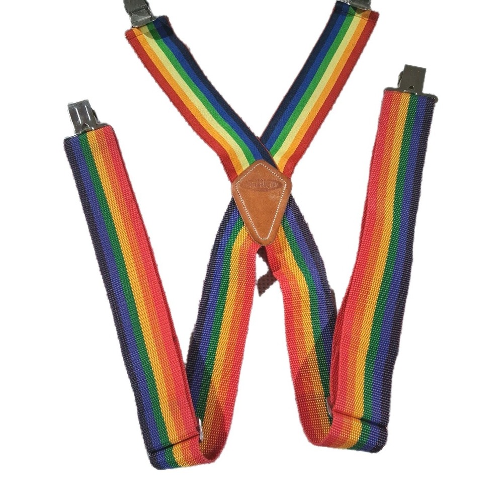 Vintage McGuire Nicholas Rainbow Pride‎ 🏳️🌈 Suspenders 2 Inch Wide Unisex